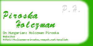 piroska holczman business card